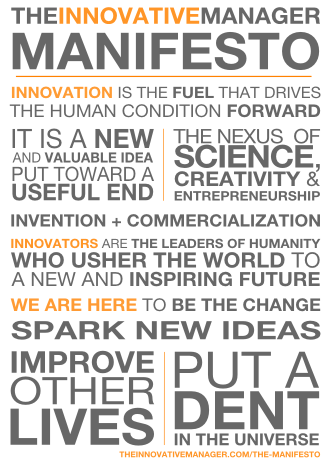The Innovative Manager Manifesto